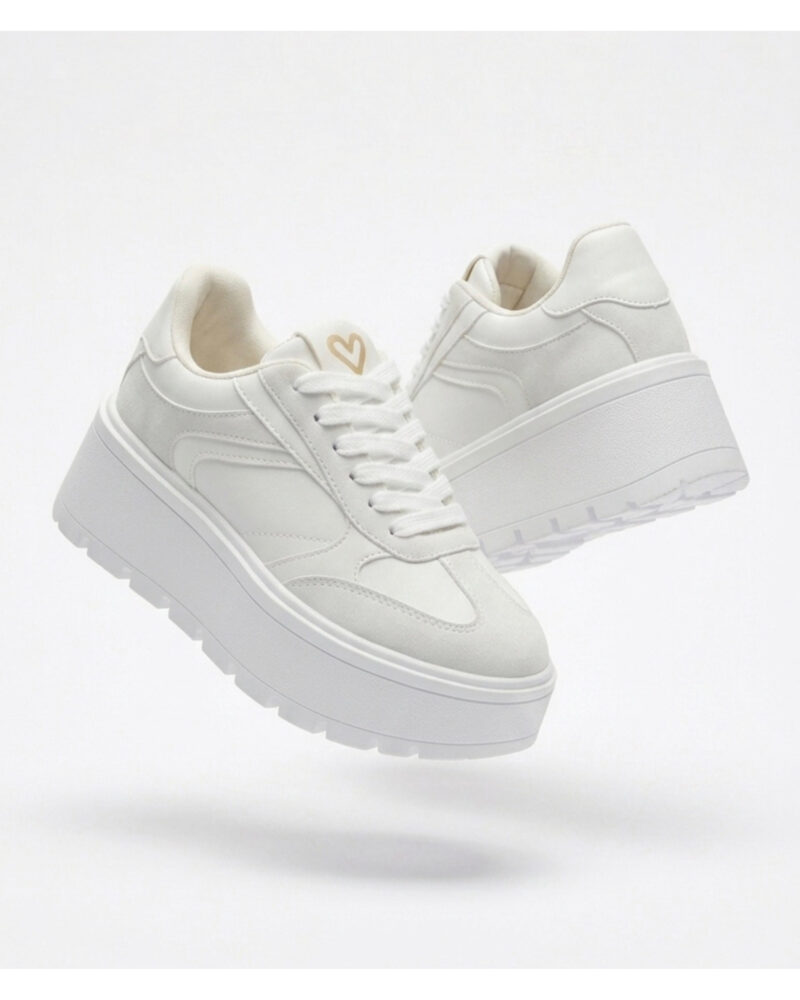 Tenis Blancos Plataforma ref Aura