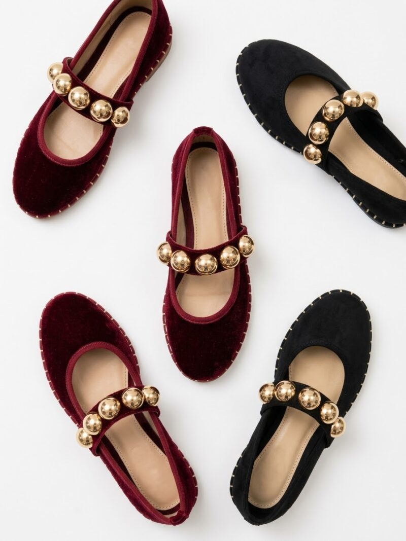 baleta mujer en gamuza terciopelo ref zara